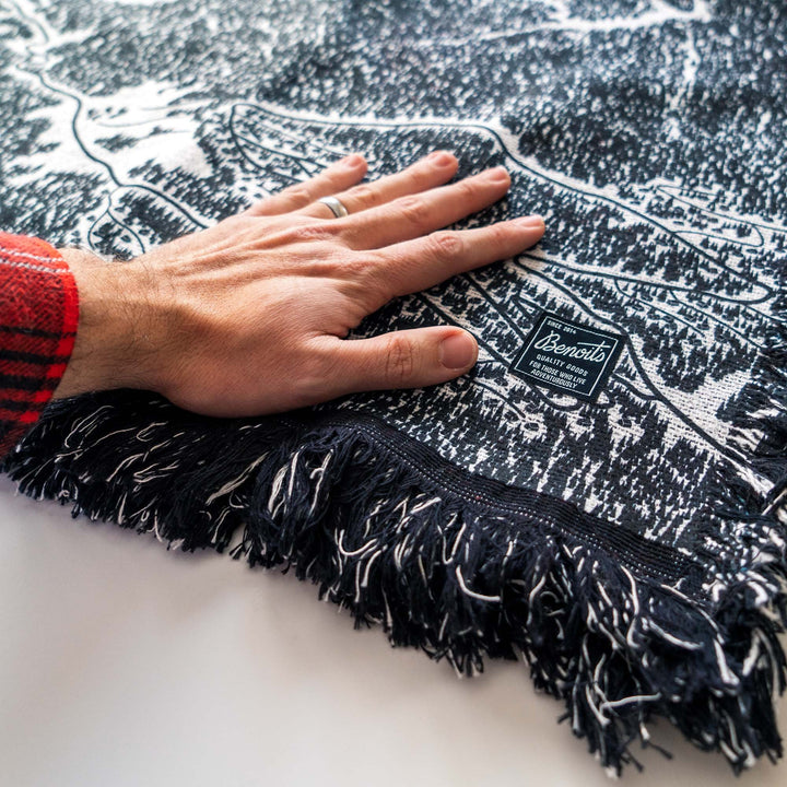 Bridger Bowl, Montana Ski Trail Map Blankets