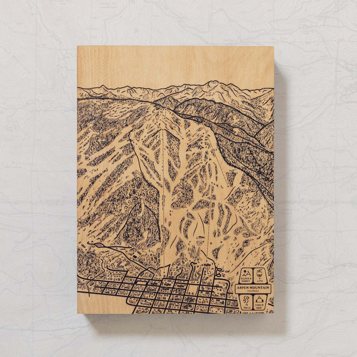Aspen Mountain AJAX, Colorado Ski Trail Map
