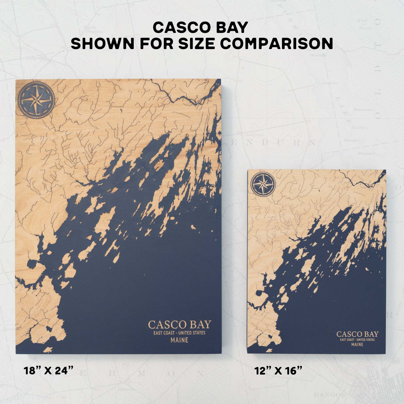 Casco Bay, Maine U.S. Coastal Map