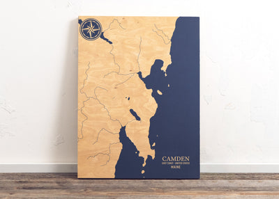 Camden, Maine U.S. Coastal Map
