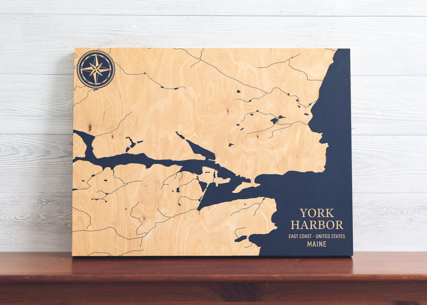 York Harbor, Maine U.S. Coastal Map