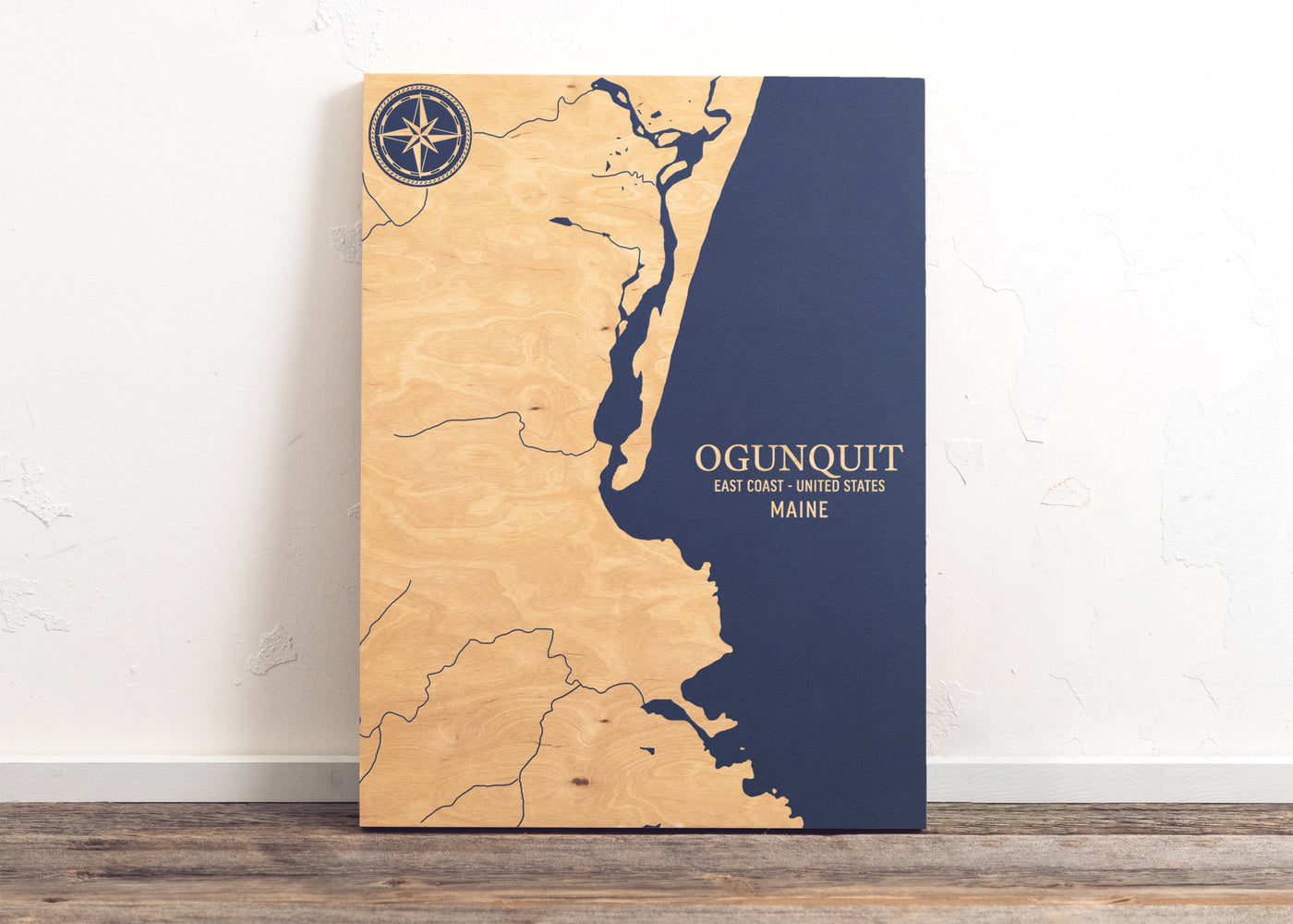 Ogunquit, Maine U.S. Coastal Map