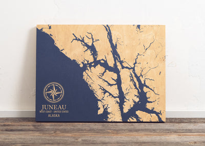 Juneau, Alaska U.S. Coastal Map