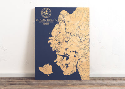 Yukon Delta, Alaska U.S. Coastal Map