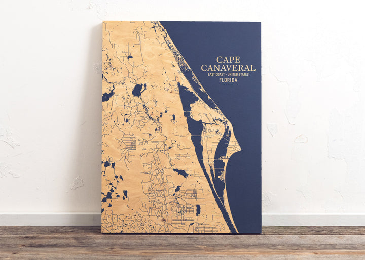 Cape Canaveral, Florida U.S. Coastal Map