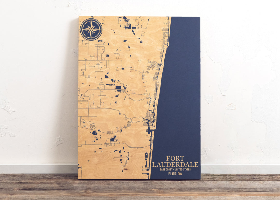 Fort Lauderdale, Florida U.S. Coastal Map