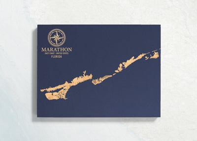 Marathon, Florida U.S. Coastal Map