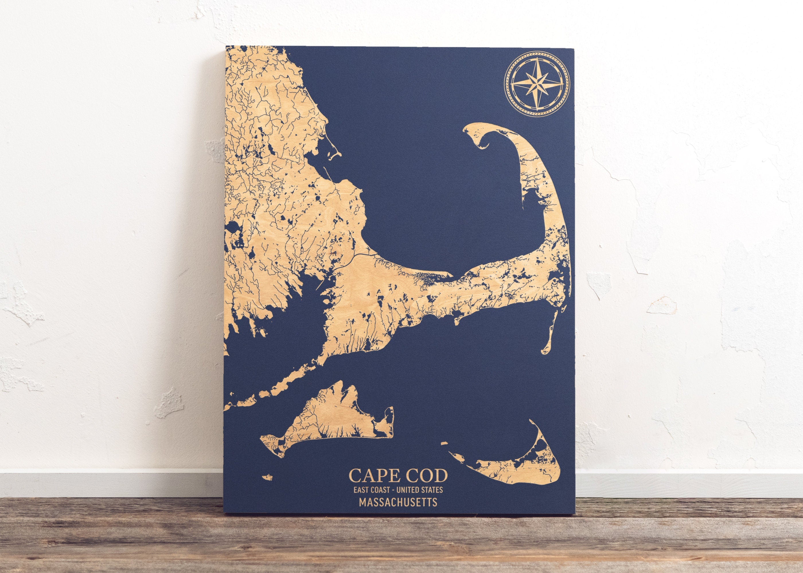 Cape Cod, Massachusetts Map Coast Chart – Benoit's Design Co.