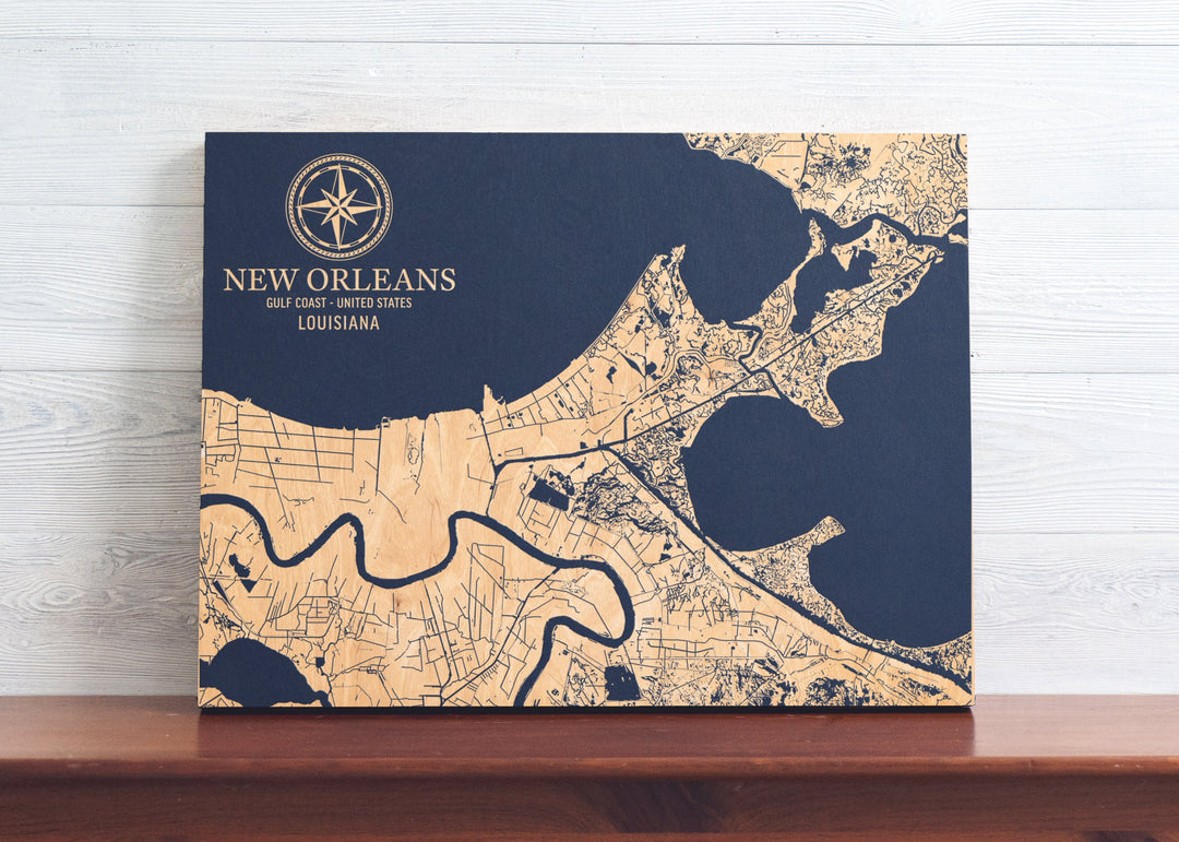 New Orleans, Louisiana U.S. Coastal Map