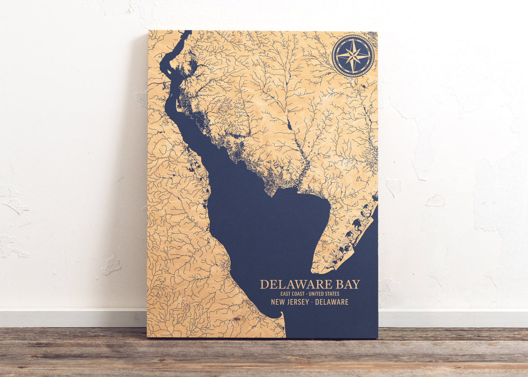Delaware Bay, New Jersey U.S. Coastal Map