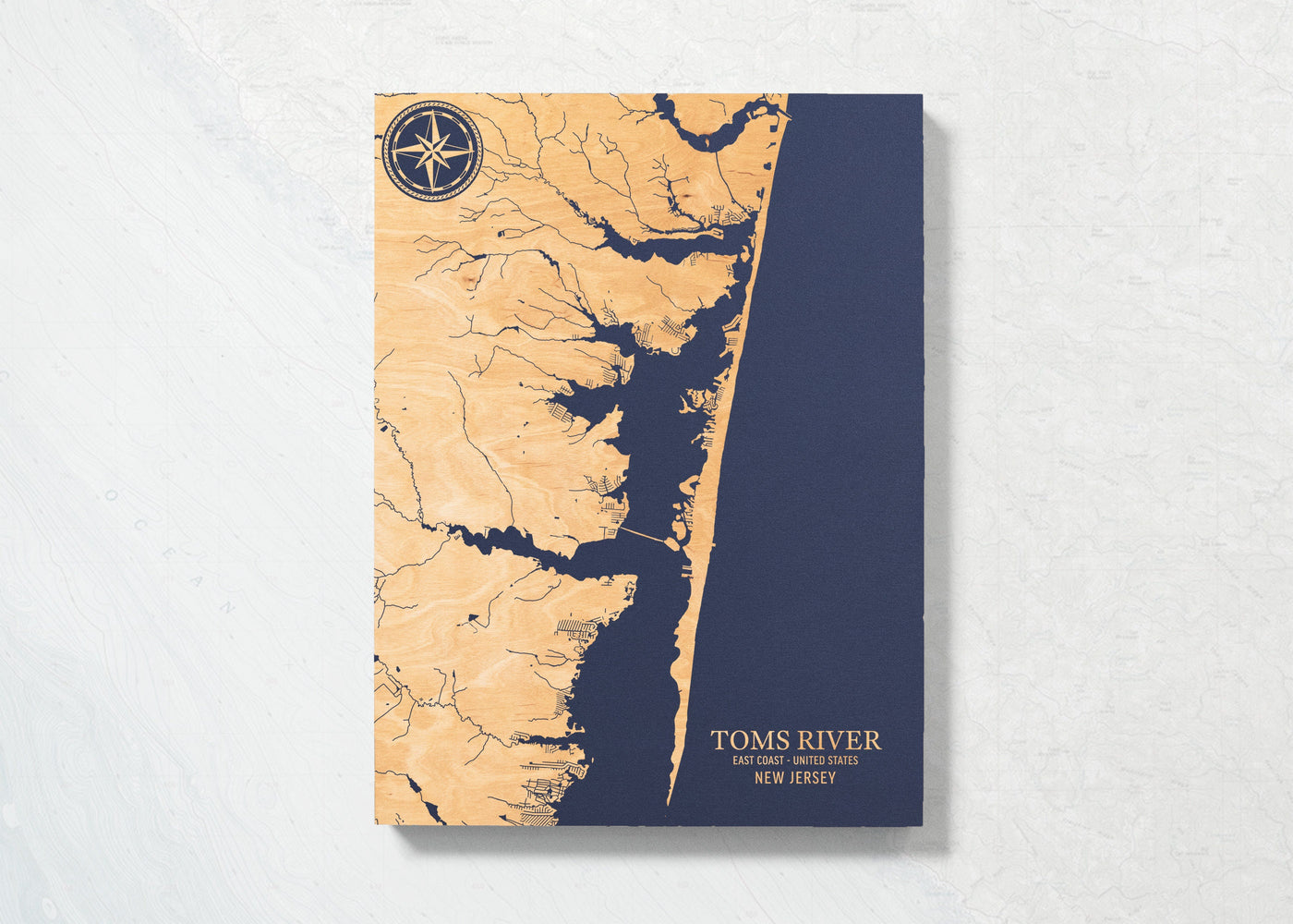 Toms River, New Jersey U.S. Coastal Map