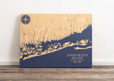 Jones Beach Island, New York U.S. Coastal Map
