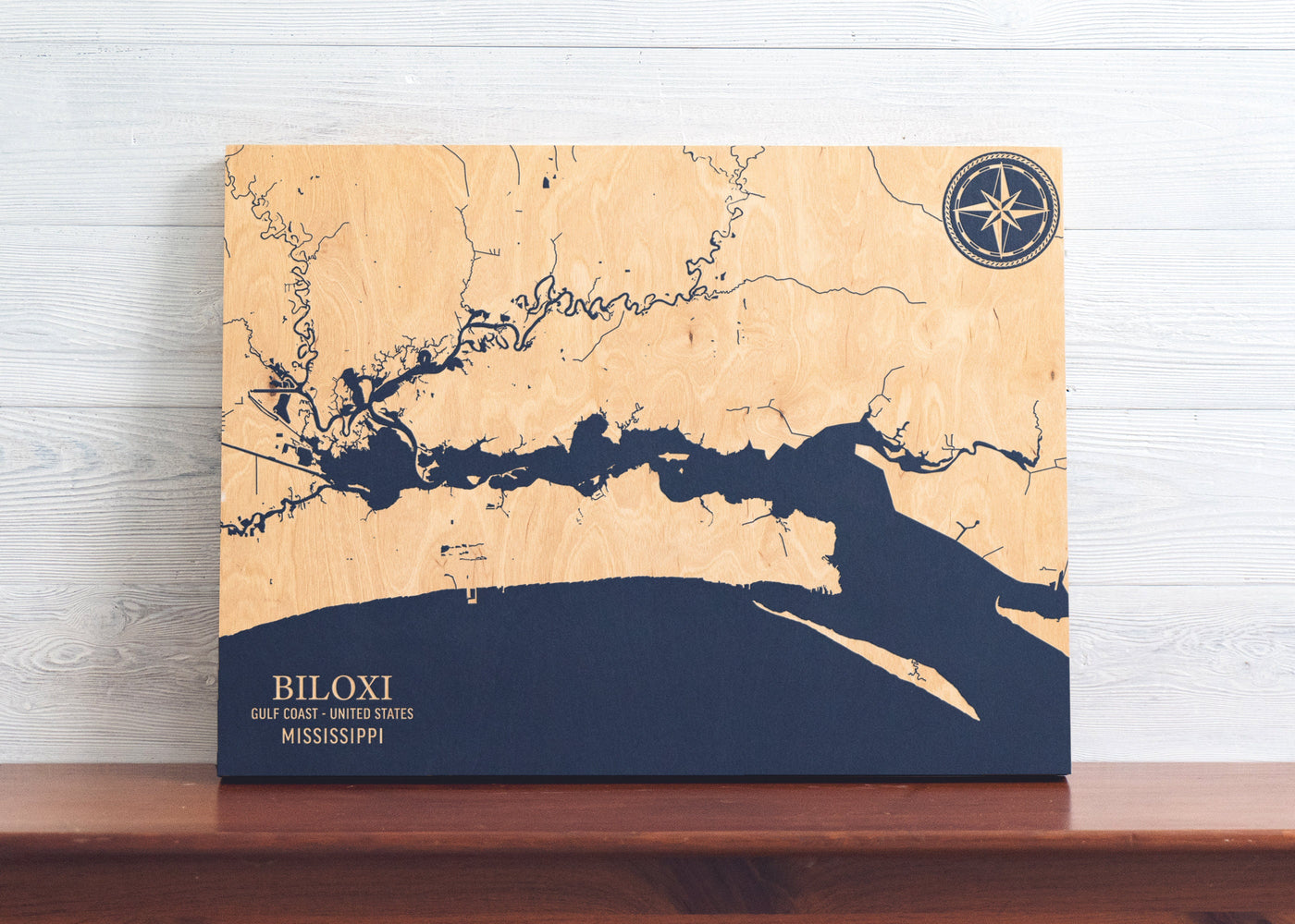 Biloxi, Mississippi U.S. Coastal Map