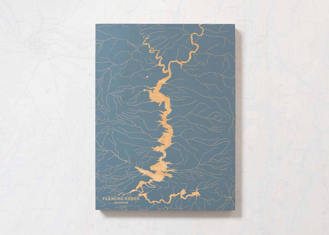 Flaming Gorge Reservoir, Wyoming & Utah Lake Map