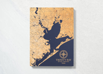 Trinity Bay, Texas U.S. Coastal Map