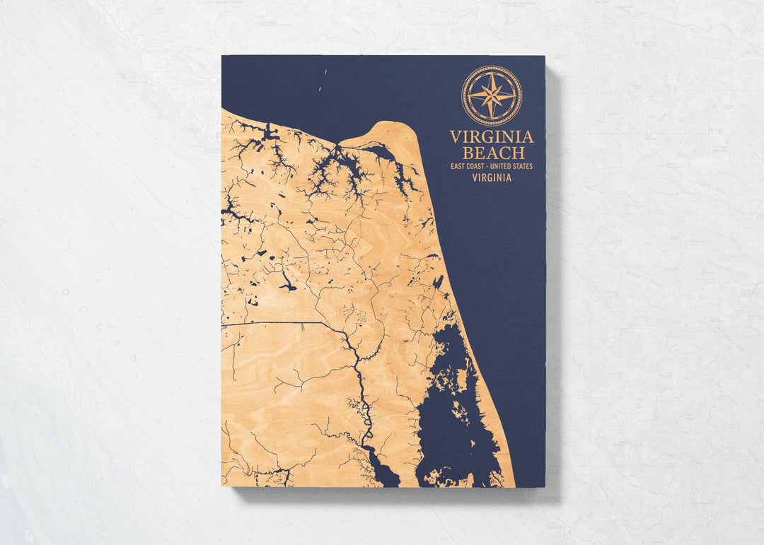 Virginia Beach, Virginia U.S. Coastal Map