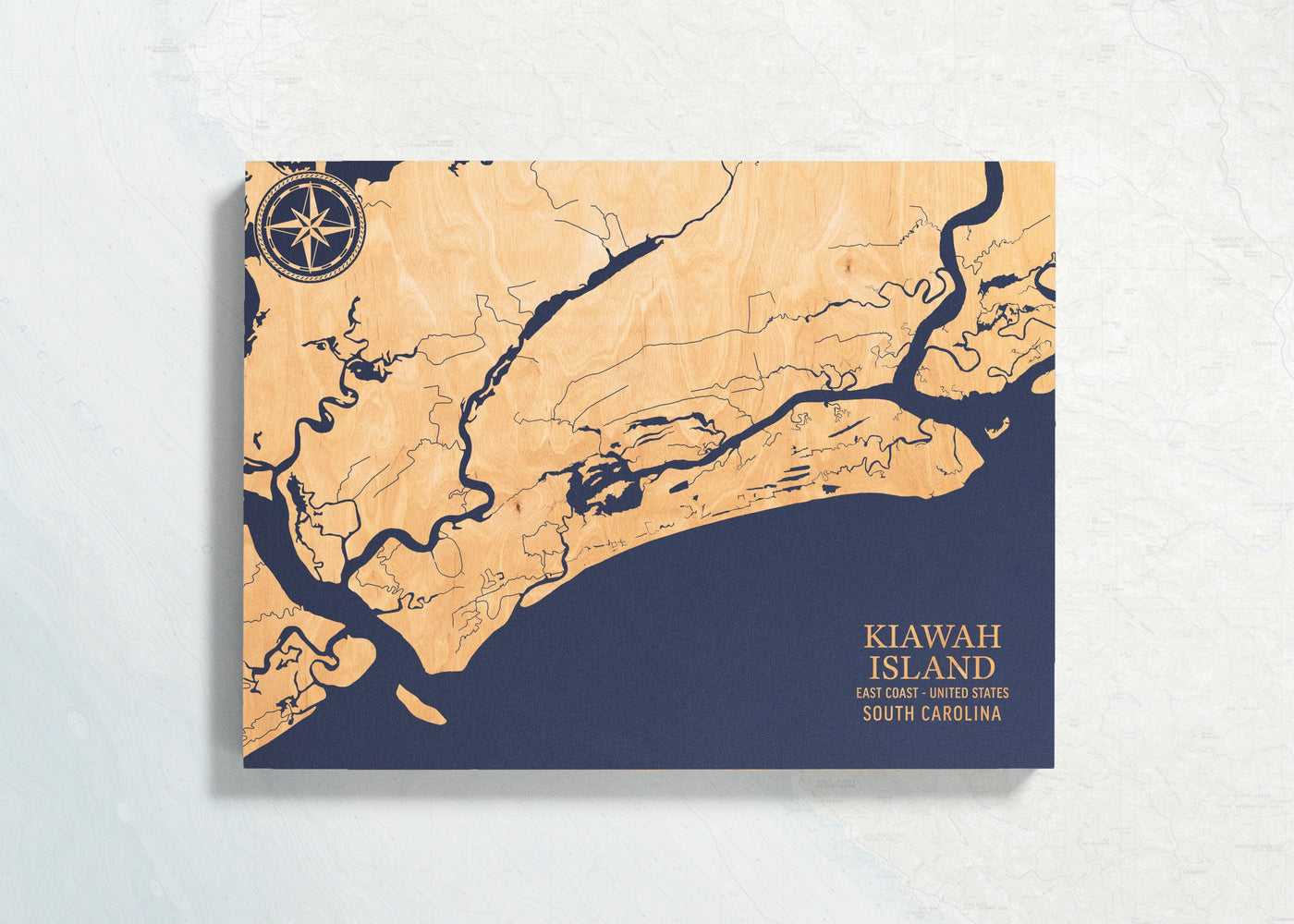 Kiawah Island, South Carolina U.S. Coastal Map