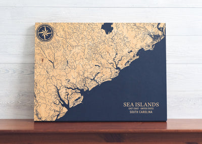 Sea Islands, South Carolina U.S. Coastal Map