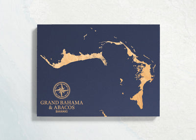 Grand Bahama & Abacos Islands, Bahamas International Coastal Map