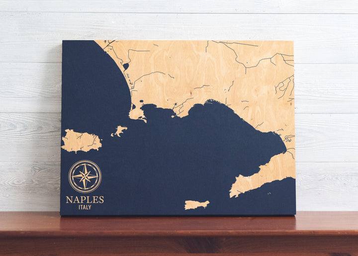 Naples, Italy International Coastal Map