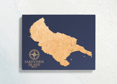 Zakynthos Island, Greece International Coastal Map