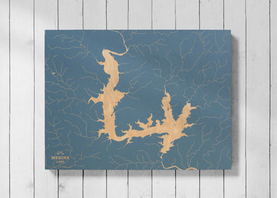 Medina Lake, Texas Lake Map