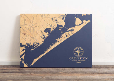 Galveston, Texas U.S. Coastal Map