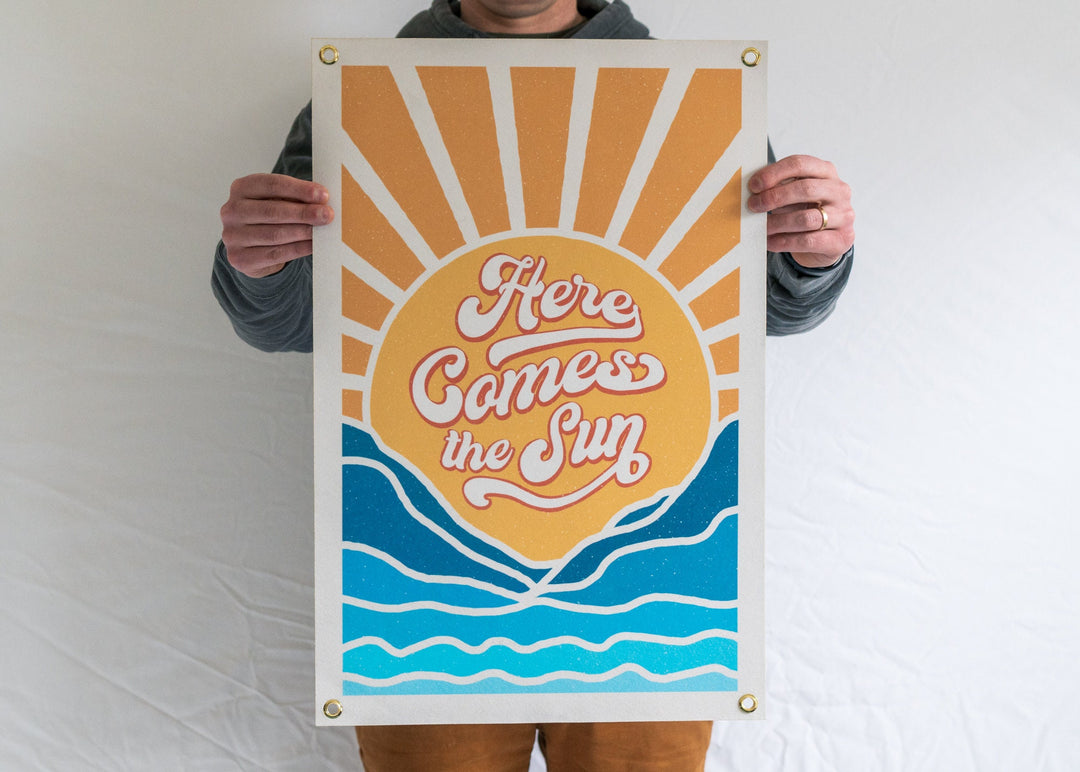 Here Comes The Sun Felt Banner
