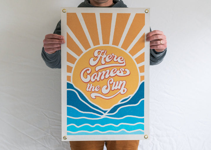 Here Comes The Sun Felt Banner