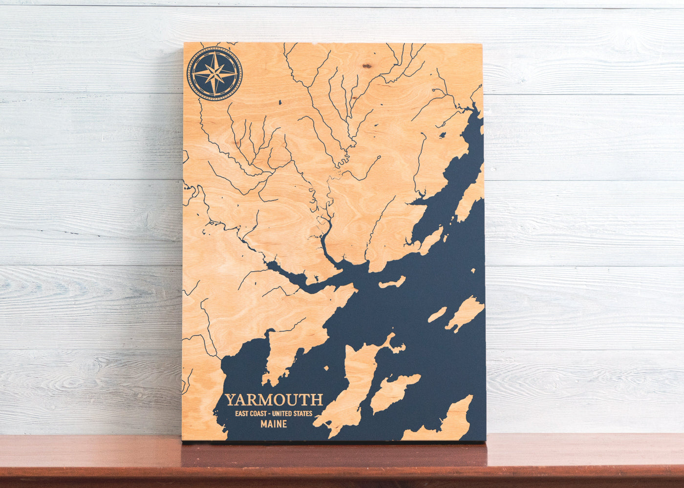 Yarmouth, Maine U.S. Coastal Map