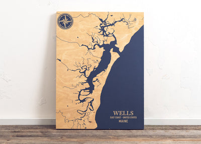 Wells, Maine U.S. Coastal Map