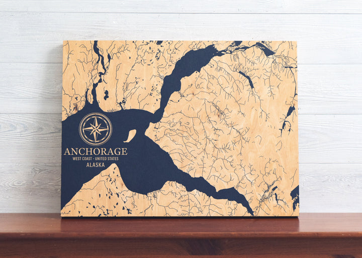 Anchorage, Alaska U.S. Coastal Map