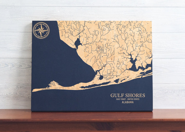 Gulf Shores, Alabama U.S. Coastal Map