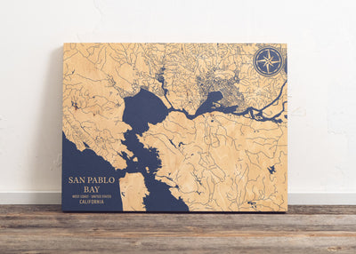 San Pablo Bay, California U.S. Coastal Map