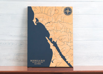 Bodega Bay, California U.S. Coastal Map