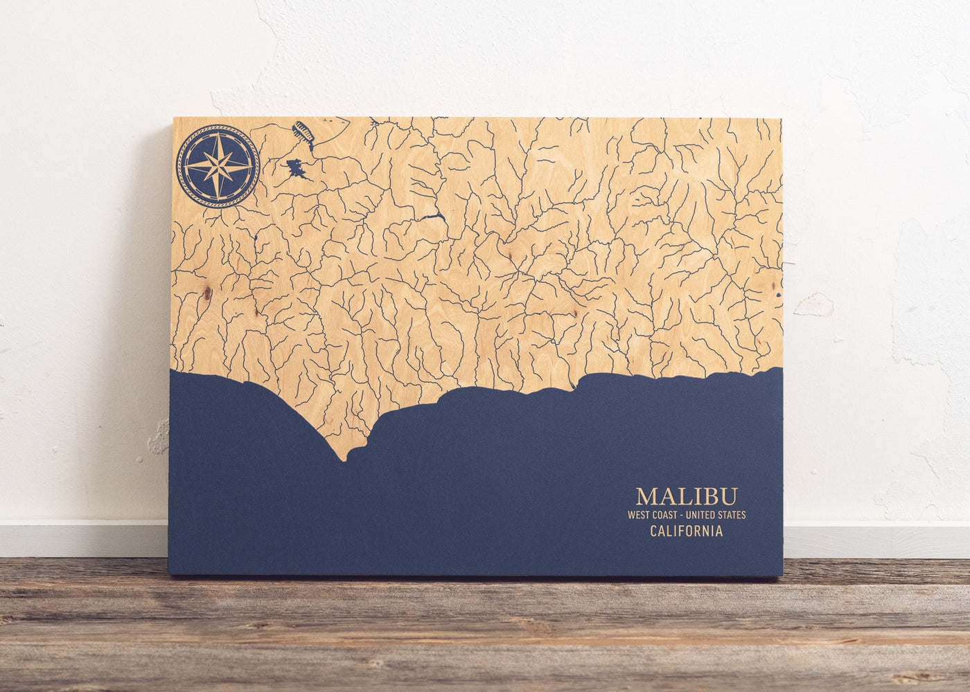 Malibu, California U.S. Coastal Map
