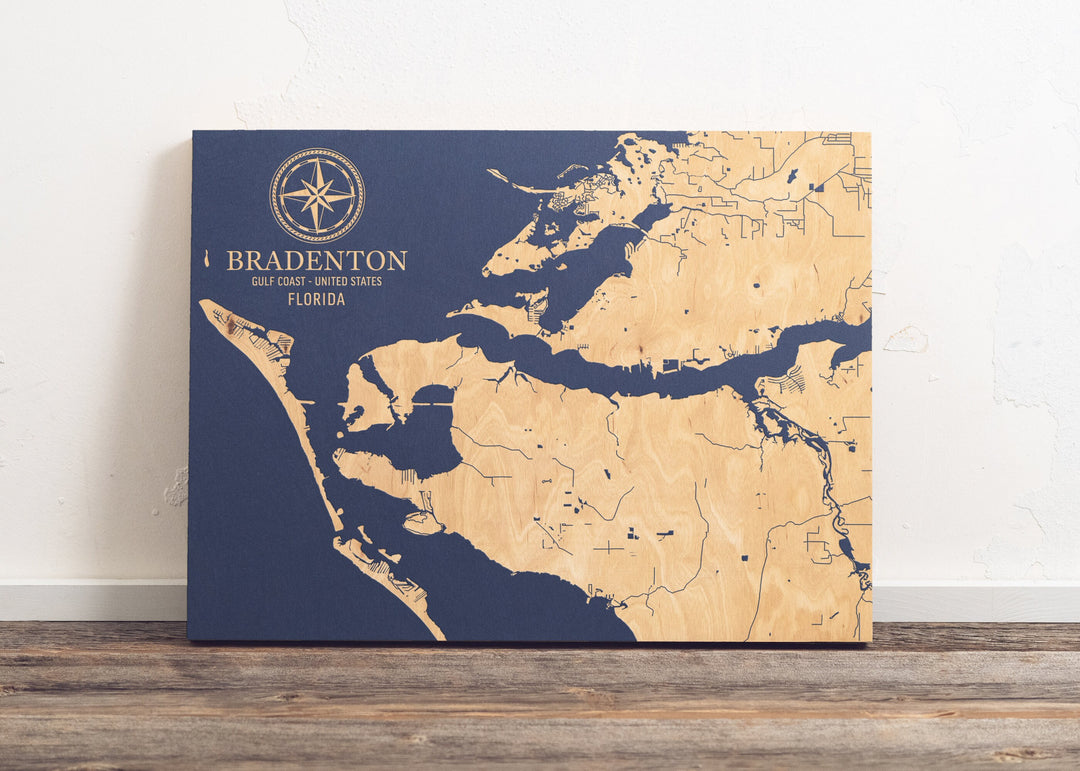 Bradenton, Florida U.S. Coastal Map