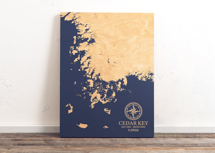 Cedar Key, Florida U.S. Coastal Map