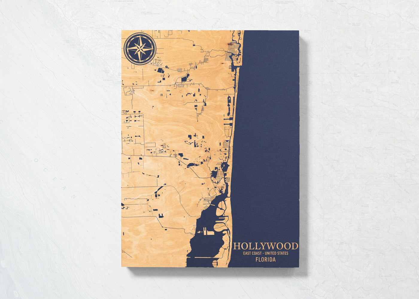 Hollywood, Florida U.S. Coastal Map