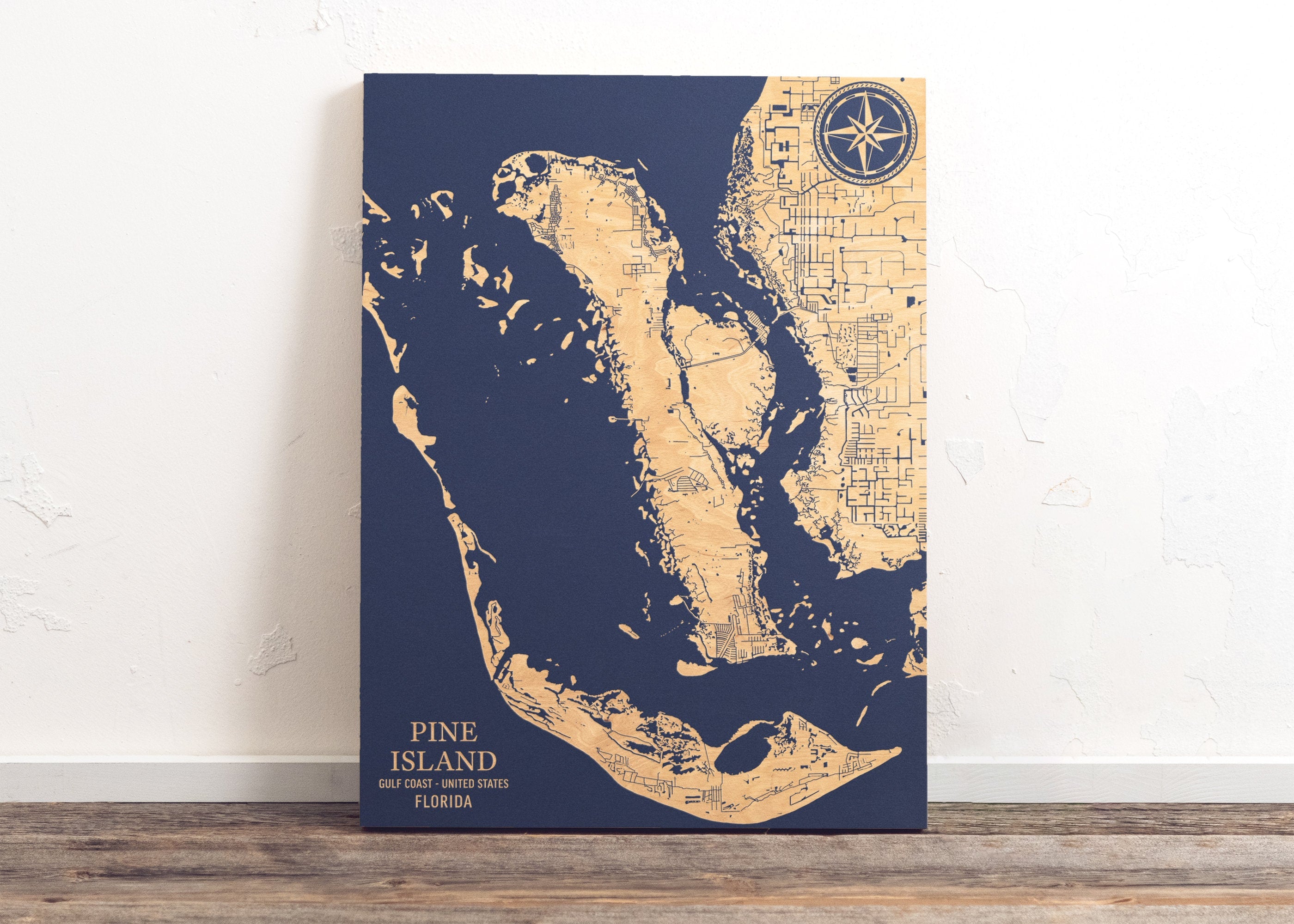 Pine Island, Florida Map Coast Chart – Benoit's Design Co.