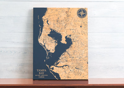 Tampa Bay, Florida U.S. Coastal Map