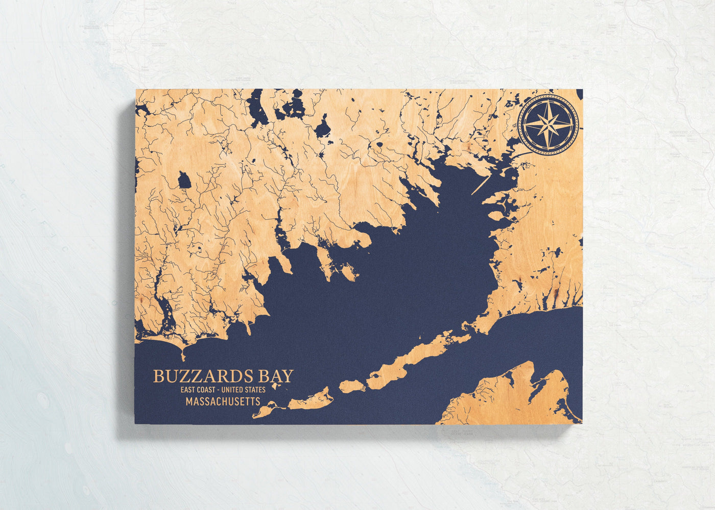 Buzzards Bay, Massachusetts U.S. Coastal Map