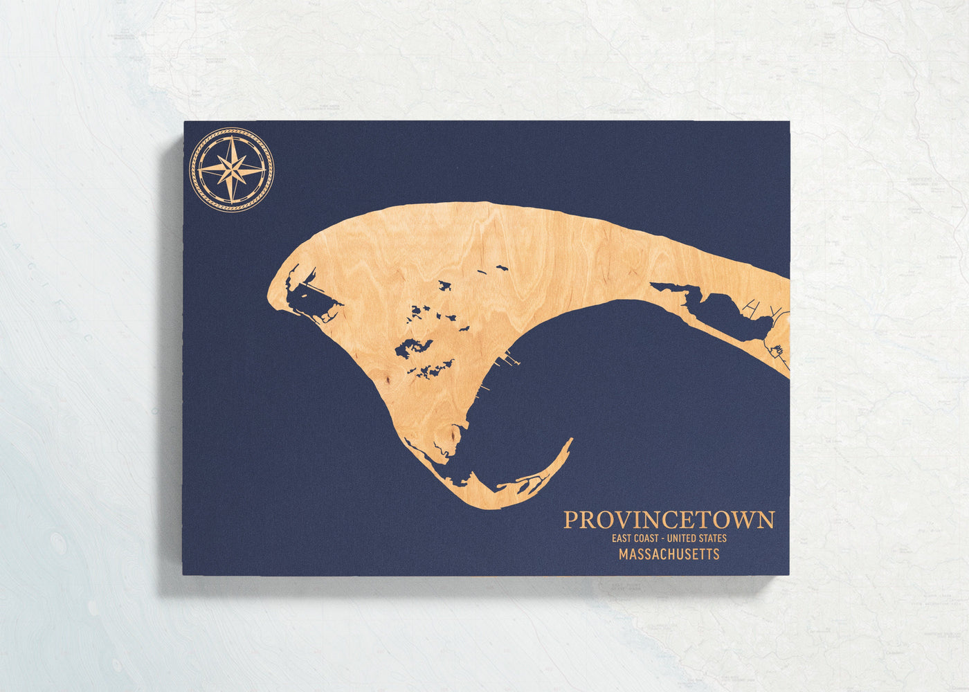 Provincetown, Massachusetts U.S. Coastal Map