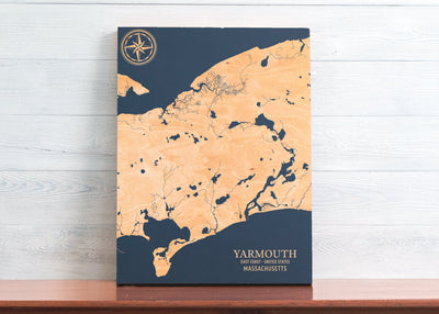 Yarmouth, Massachusetts U.S. Coastal Map