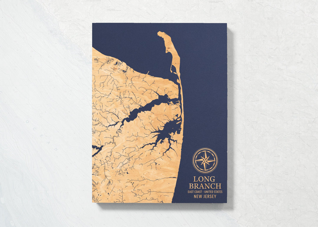 Long Branch, New Jersey U.S. Coastal Map