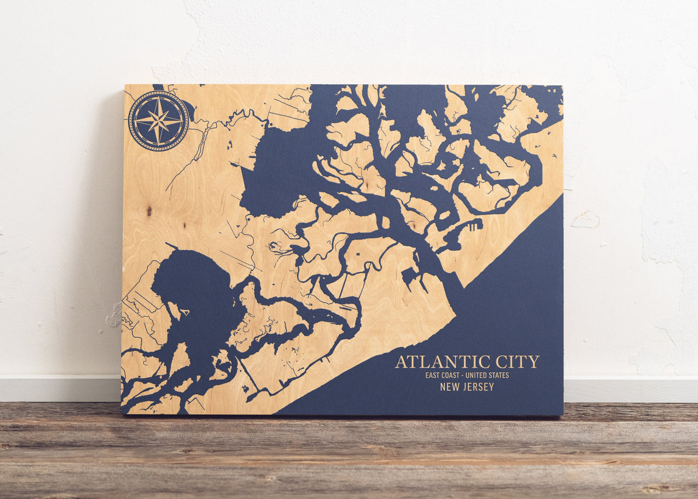 Atlantic City, New Jersey U.S. Coastal Map