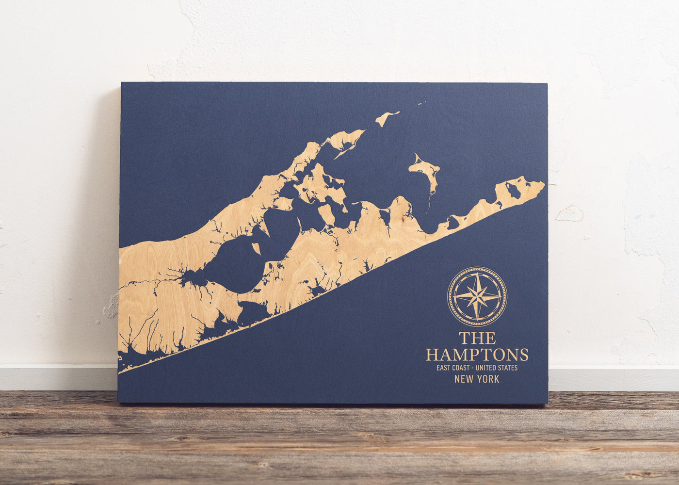 The Hamptons, New York U.S. Coastal Map