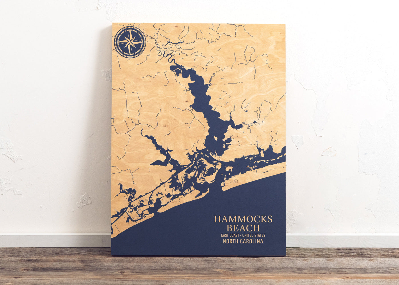Hammocks Beach, North Carolina U.S. Coastal Map