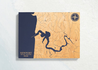 Newport, Oregon U.S. Coastal Map