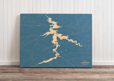 Seminoe Reservoir, Wyoming Lake Map